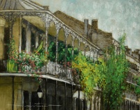 Alan Flattmann "Balcony Garden" 16"x20"-pastel