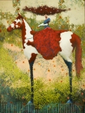 Cathy Hegman "High Horse-oil-on-canvas-49.5x37.5