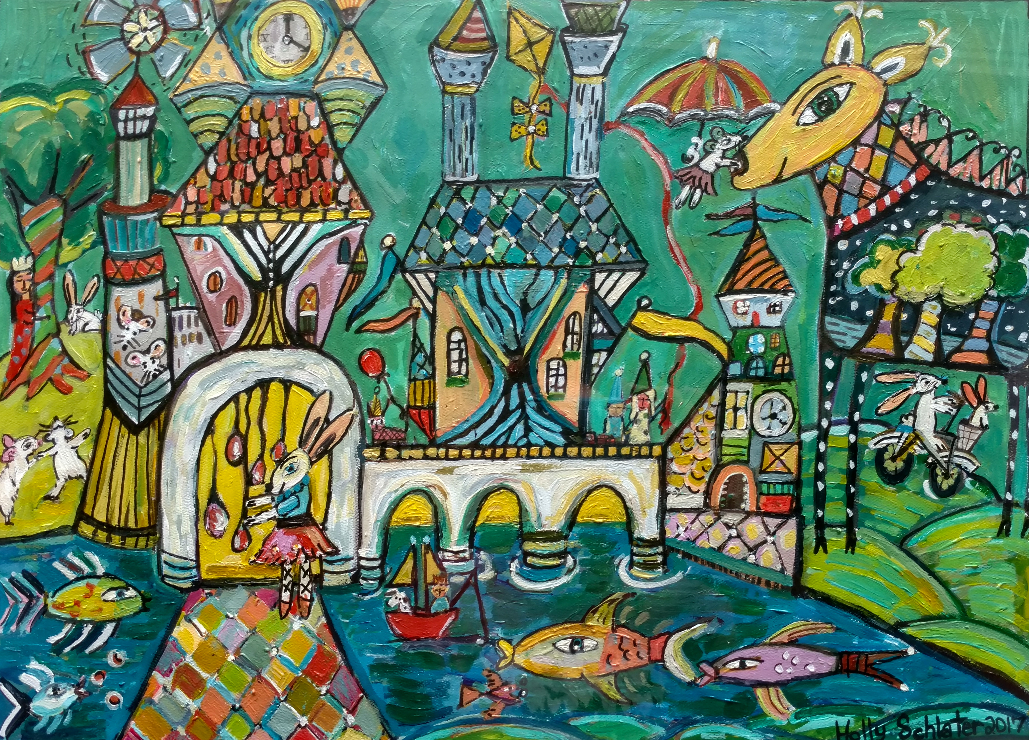 Holly Atkinson-Whimsical Wonderscape 18x24