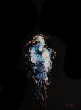 Jere Allen Egret in Blue-48"x36"-oil on linen.