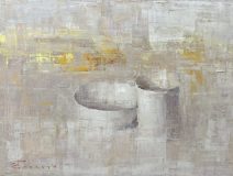 "Bowl and Cup"-12"x16"-oil on canvas.