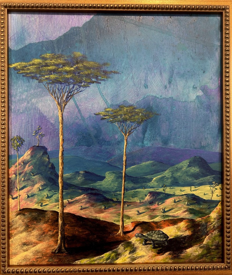 1_Dan-Goodman-Landscape-with-Trees-and-Turtle-16.4x14-acrylic-on-wood